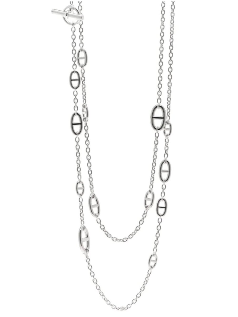 NWT🧡Hermes🧡Farandole 160 Sterling Silver Long Necklace